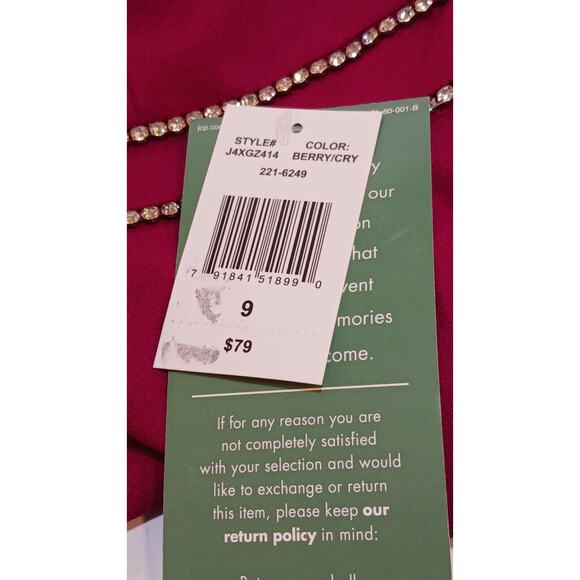 B. Smart Juniors Size 9 Magenta Spaghetti Strap Rhinestones Dress Pink NWT *FLAW - Picture 5 of 11